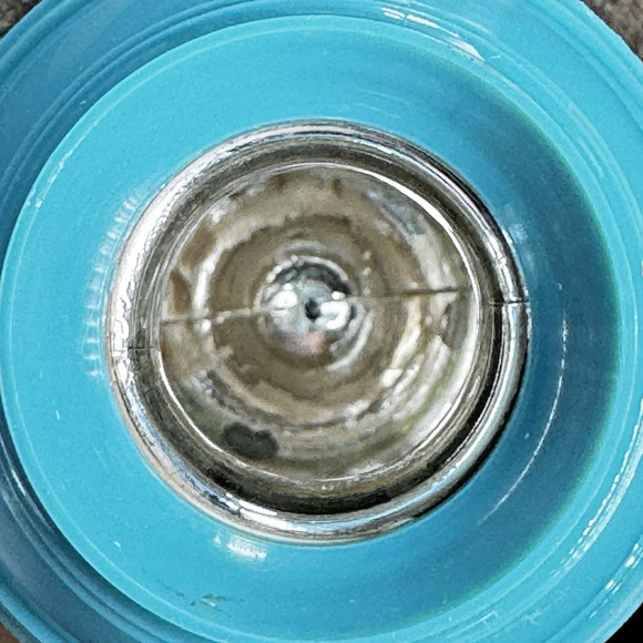 Vintage 1960s THERMOS Model 2202 King Seeley Blue White Pint Size Complete EX - Picture 7 of 8